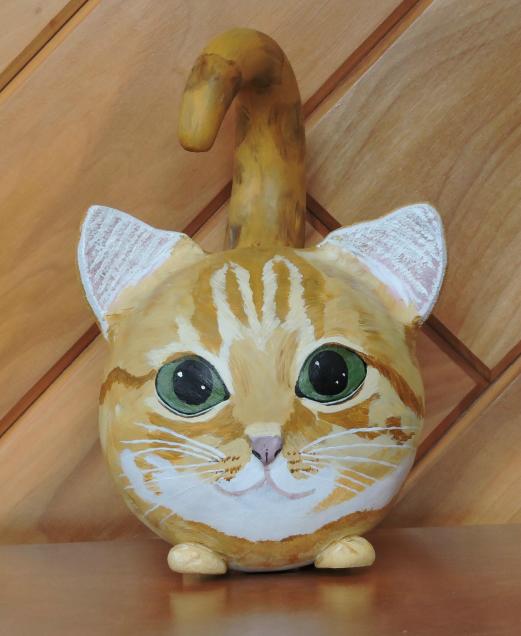 Painted gourd cat